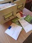 photo of seed packets in card file